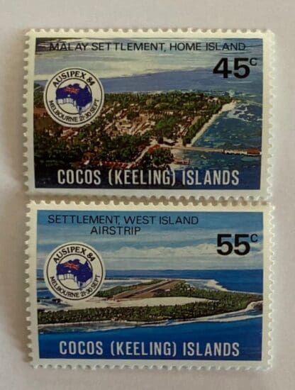 Cocos Keelings Scott # 119-120 Mint Never Hinged