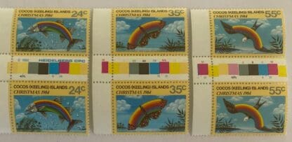 Cocos Keelings Scott # 122-124 Mint Never Hinged Gutter Pair