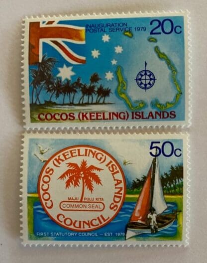 Cocos Keelings Scott # 32-33 Mint Never Hinged