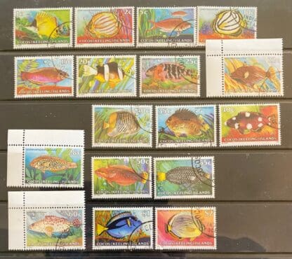 Cocos Keeling Islands Scott # 34-50 Used