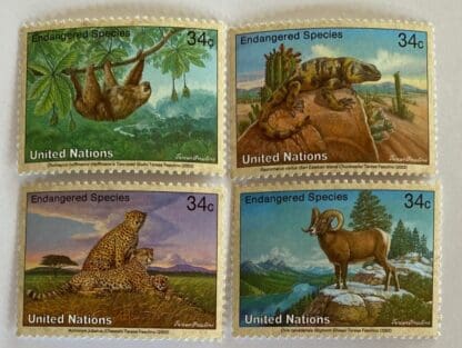 UN Scott #818-821 Mint Never Hinged