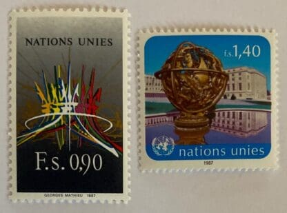 UN  Geneva Scott # 152-153 Mint Never Hinged