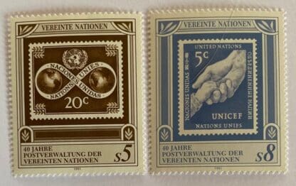 UN Vienna Scott #121-122 Mint Never Hinged