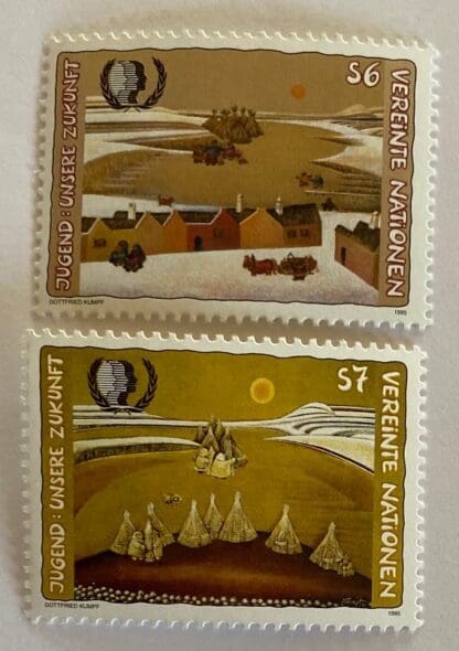 Un Vienna Scott # 184-185 Mint Never Hinged