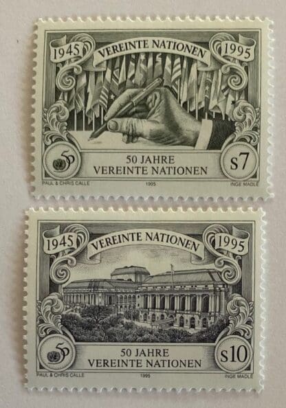 Un Vienna Scott # 186-187 Mint Never Hinged