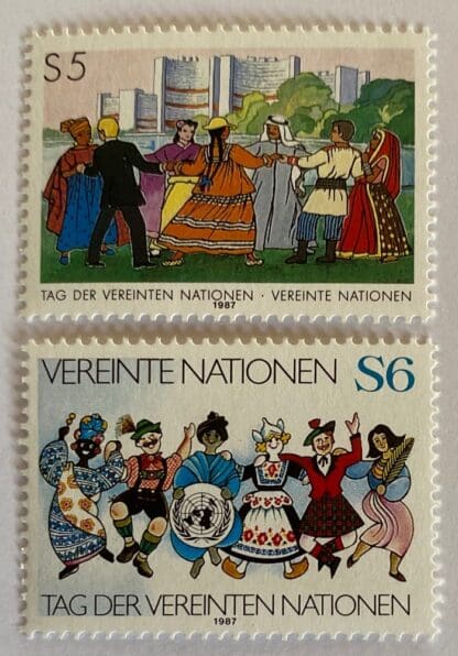 UN Vienna Scott #74-75 Mint Never Hinged