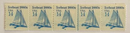 Scott # 2134 Mint Never Hinged Plate Strip of 5 # 2 Block Tagging