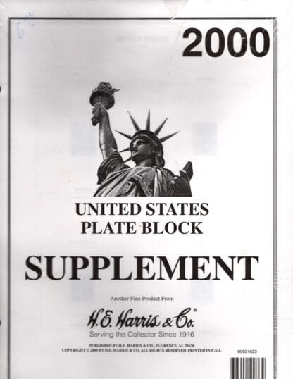 H.E. Harris 2000 Plate Block Supplement