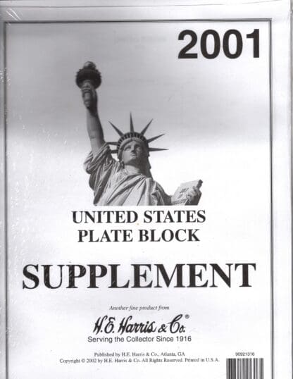 H.E. Harris 2001 Plate Block Supplement