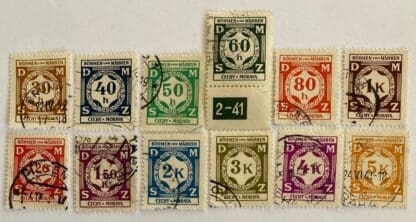 Bohemia and Moravia Scott # O1-O12 Used