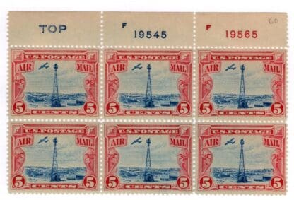 Scott # C23 Mint Never Hinged Plate Block of 6