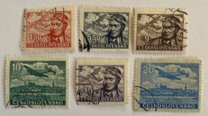 Czechoslovakia Scott # C19-C24 Used