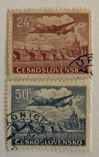 Czechoslovakia Scott # C26-C27 Used