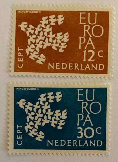 Netherlands Scott # 387-388 Mint Hinged