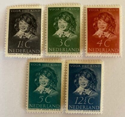 Netherlands Scott # B98-B102 Mint Hinged