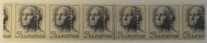 Scott 1229 Mint Never Hinged Mis-Perfed 5 Stamps Line Pair