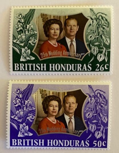 British Honduras Scott # 306-307 Mint Never Hinged