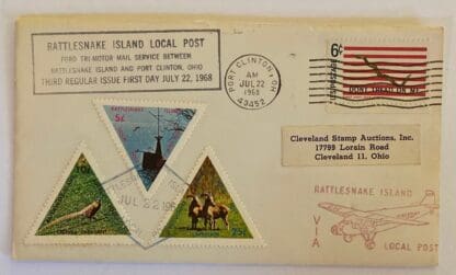 Rattlesnake Island 1968 3rd Issue FDC