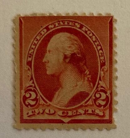 Scott # 220 Mint Hinged, Pulled Perf Lower Right, Hinge Thin