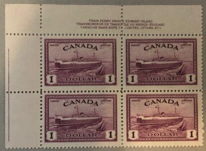 Canada Scott # 273 Mint Never Hinged Plate Block