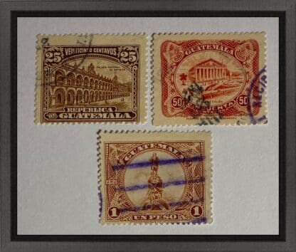 Guatemala Scott # 221-223 Used