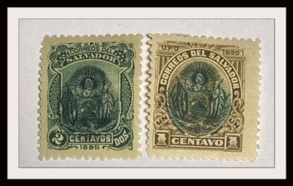 Salvador # 105/106a Mint Hinged