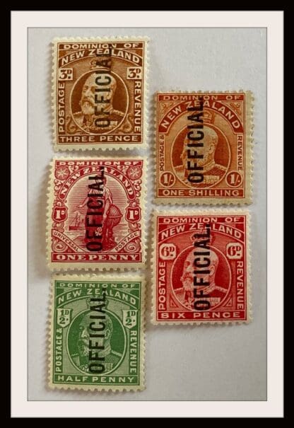 New Zealand Scott # O33-O37 Used