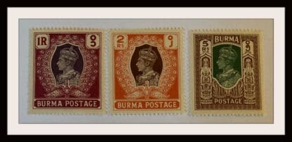 Burma Scott #62-64 Mint Hinged