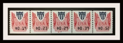 Scott # CVP Multi Denomination Mint Never Hinged Plate Strip of 5, # A11