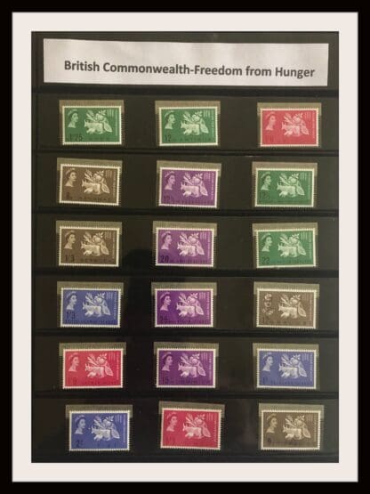 Complete Collection of British 'Freedom from Hunger' Mint Never Hinged