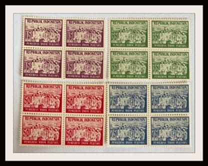 Indonesia Scott #410-413 Mint NGAI Blocks