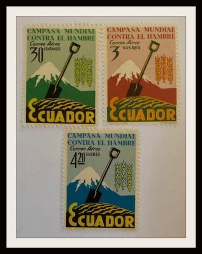 Ecuador Scott # C398-C400 Mint Never Hinged