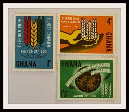 Ghana Scott #132-134 Mint Never Hinged