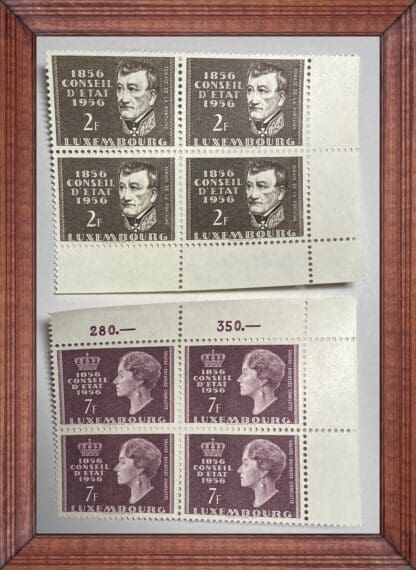 Luxembourg  Scott # 322-323 Mint Never Hinged Corner Block