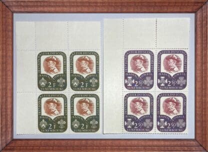 Luxembourg  Scott # 324-325 Mint Never Hinged Corner Block