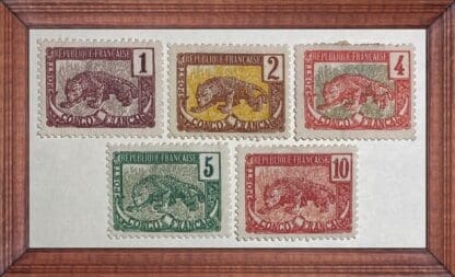 French Congo Scott # 35-39 Mint Hinged