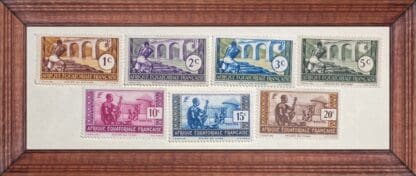 French Equatorial Africa Scott # 33-35/37-40 Mint Hinged