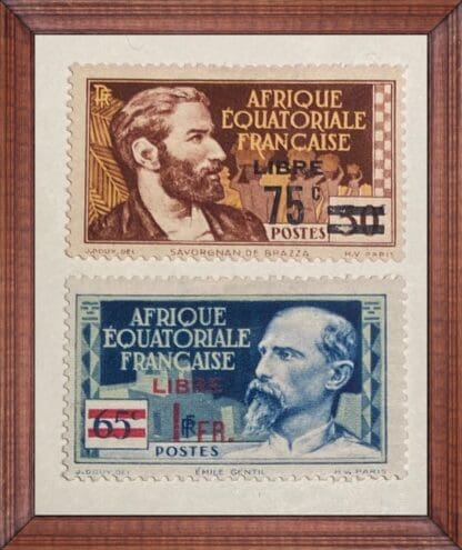 French Equatorial Africa Scott # 126-127 Mint Hinged