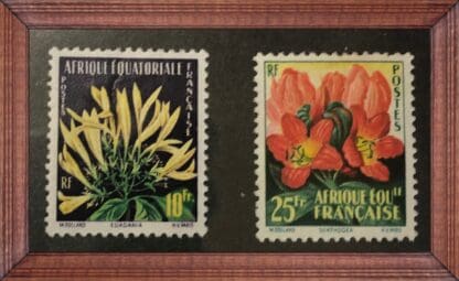 French Equatorial Africa Scott # 200-201 Mint NO GUM