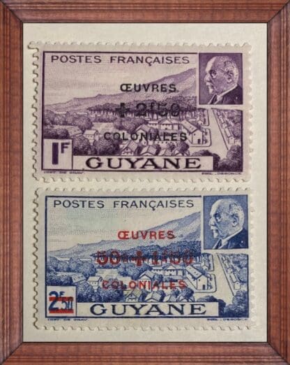 French Guiana Scott # B11A-B11B Mint Hinged