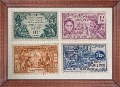 French India Scott #100-103 Mint Hinged