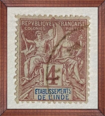 French India Scott # 3 Used