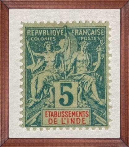 French India Scott # 4 Mint Hinged