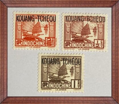 France Offices in Kwangchowan Scott #137-139 Mint Hinged