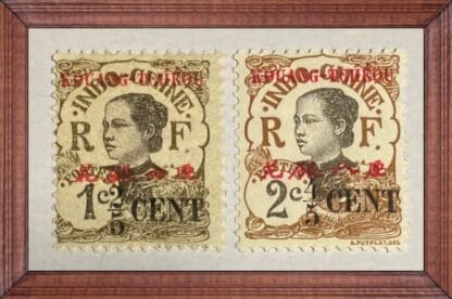 France Offices in Kwangchowan Scott #18-19 Mint Hinged