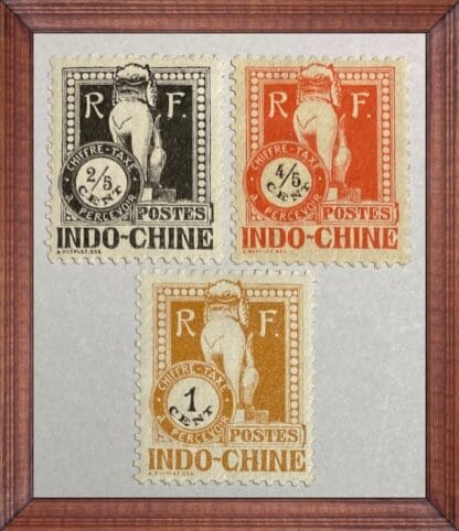 Indo-China Scott # J31-J33 Mint Hinged