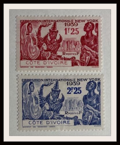 Ivory Coast Scott # 163-164 Mint Hinged