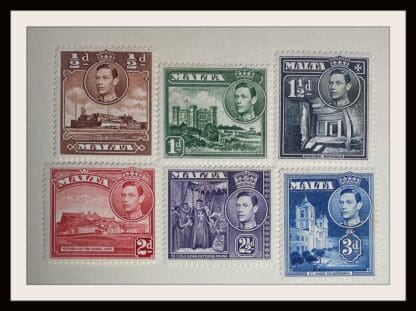 Malta Scott # 192a/193a/a94a/195a/197a Mint Hinged