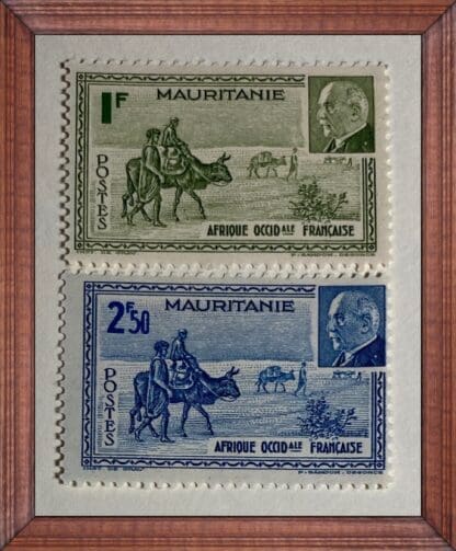 Mauritania Scott # 114-115 Mint Hinged