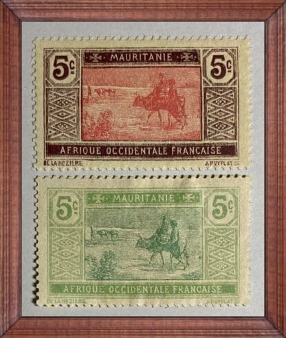 Mauritania Scott # 21-22 Mint Hinged